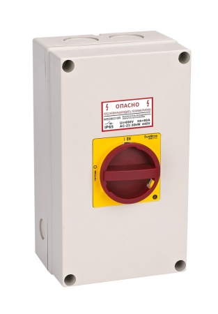 MSD80411R ГЛАВНЫЙ/АВАРИЙНЫЙ ВЫКЛЮЧАТЕЛЬ-РАЗЪЕДИНИТЕЛЬ 4P 80A ЗАКРЫТОГО ИСПОЛНЕНИЯ IP65 С ЗАМКОМ