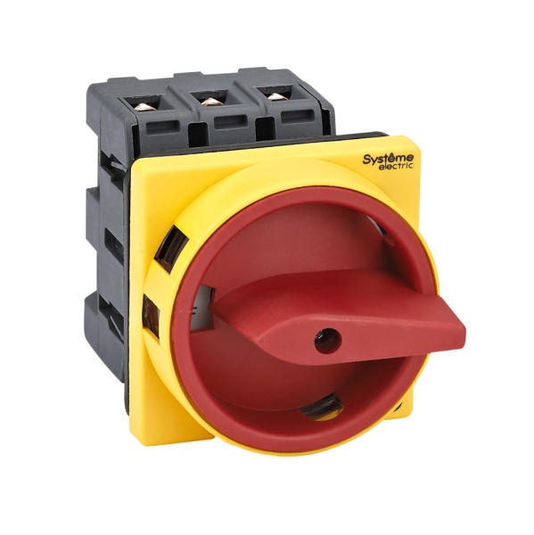 MSD40310R ВЫКЛЮЧАТЕЛЬ-РАЗЪЕДИНИТЕЛЬ 3P 40A IP20 С КРАСНОЙ РУКОЯТКОЙ НА ДВЕРЦУ 4 ВИНТАМИ С ЗАМКОМ