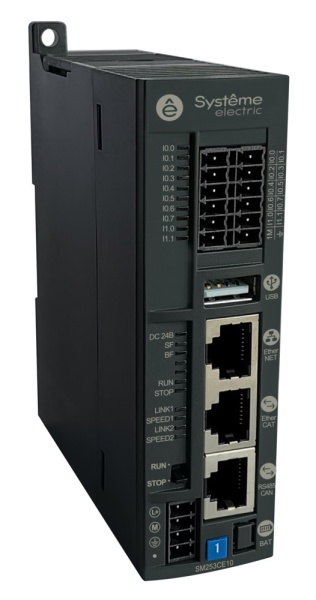 SM253CE10 Контроллер SM253 10DI, 6HSI, 1 Ethernet, 1 Ethercat, CANopen/RS-485 Modbus SoftMotion