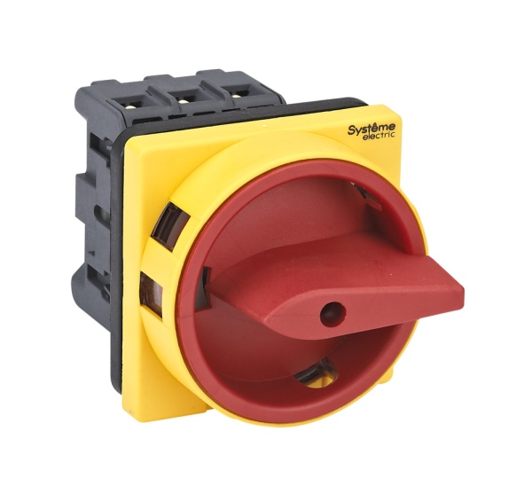 MSD25310R ВЫКЛЮЧАТЕЛЬ-РАЗЪЕДИНИТЕЛЬ 3P 25A IP20 С КРАСНОЙ РУКОЯТКОЙ НА ДВЕРЦУ 4 ВИНТАМИ С ЗАМКОМ